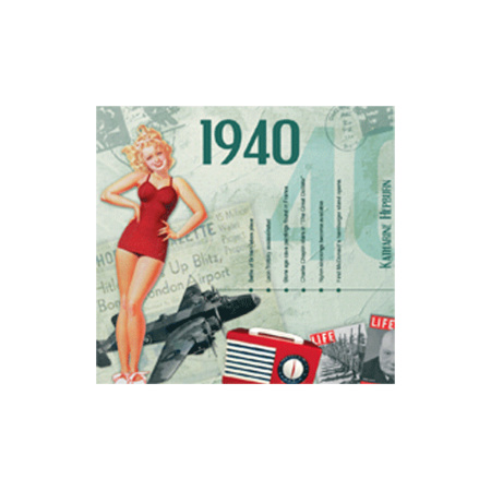 Historical birthday CD card 1940