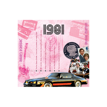 Historical birthday CD card 1981