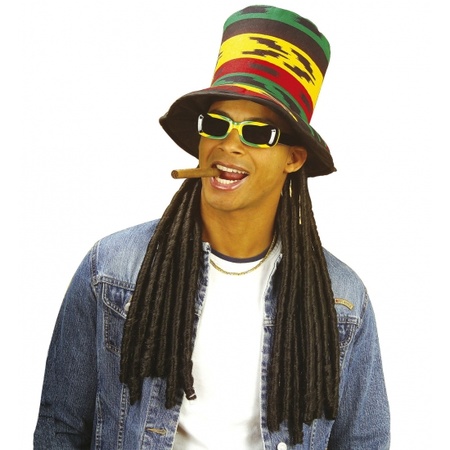 Rasta/reggae hat with dreadlocks