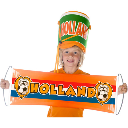 Orange banner with Dutch lion 80 cm