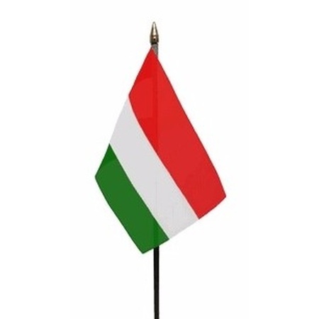 Hungary table flag 10 x 15 cm with base