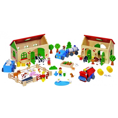 Kinderspeelgoed houten boerderij
