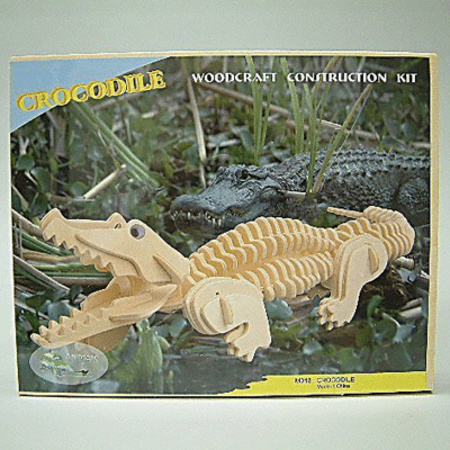 Houten krokodil bouwpakket