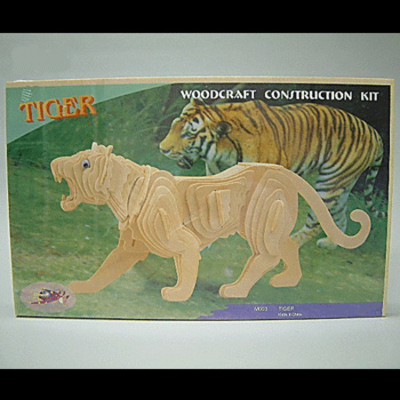 Houten tijger beest bouwpakket
