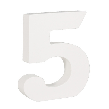 Wooden numbers 65 in size 11 cm