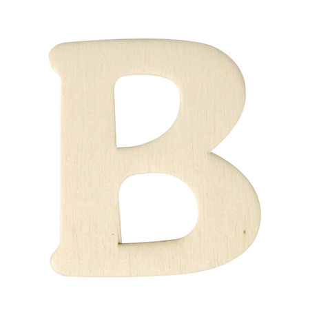 Houten namen letter B 4 cm