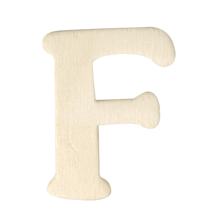 Houten namen letter F 4 cm