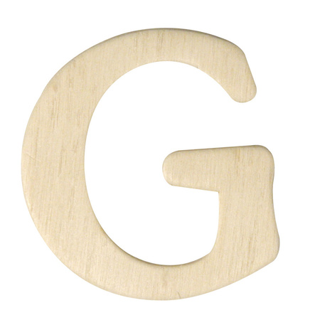 Wooden letter G 4 cm