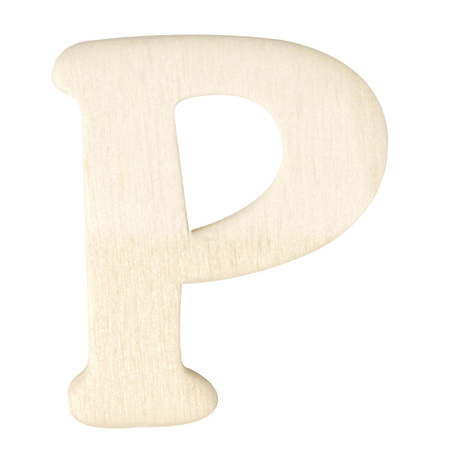 Houten namen letter P 4 cm
