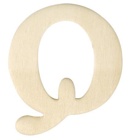 Wooden letter Q 4 cm