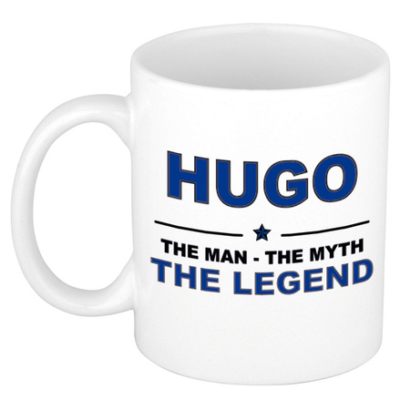 Hugo The man, The myth the legend collega kado mokken/bekers 300 ml