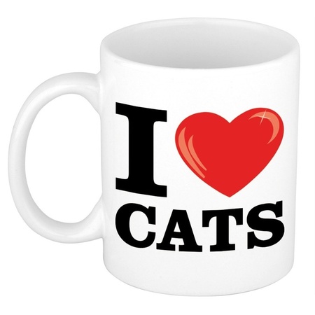 I Love Cats/ katten beker 300 ml