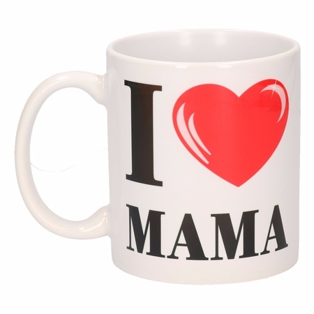 I Love Mama mug with shiny heart 300 ml