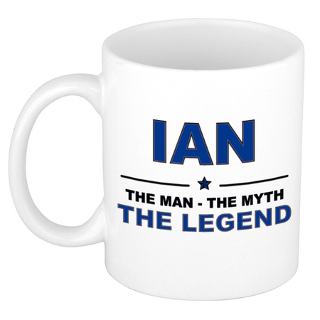 Ian The man, The myth the legend collega kado mokken/bekers 300 ml