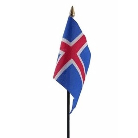 IJsland vlaggetje met stokje