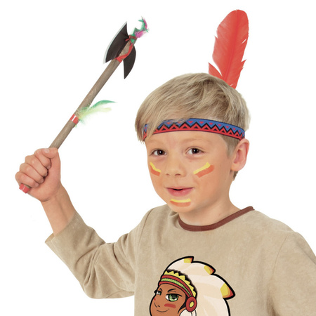 Indianen verkleed hoofdband met veer