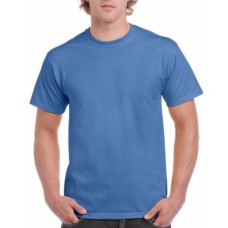 Iris blue cotton shirt for adults