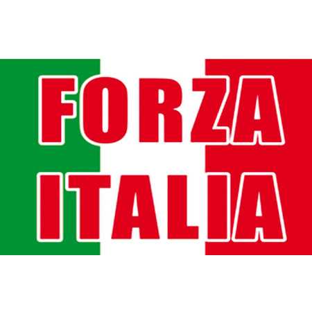 Italian flag with Forza Italia