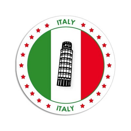 Round Italy sticker 14,8 cm