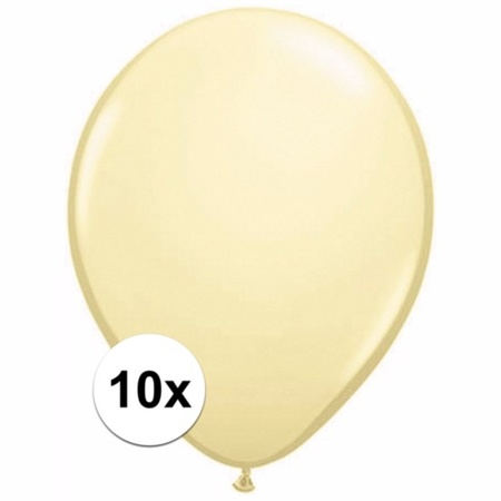 Ivoren decoratie ballonnen 10 stuks