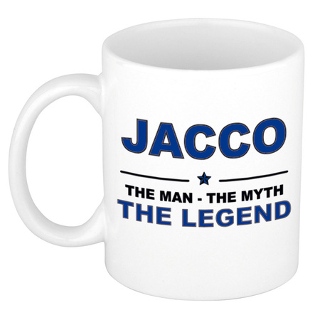 Jacco The man, The myth the legend collega kado mokken/bekers 300 ml