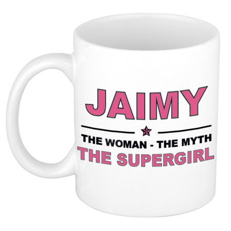Jaimy The woman, The myth the supergirl collega kado mokken/bekers 300 ml