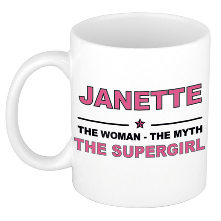 Janette The woman, The myth the supergirl collega kado mokken/bekers 300 ml