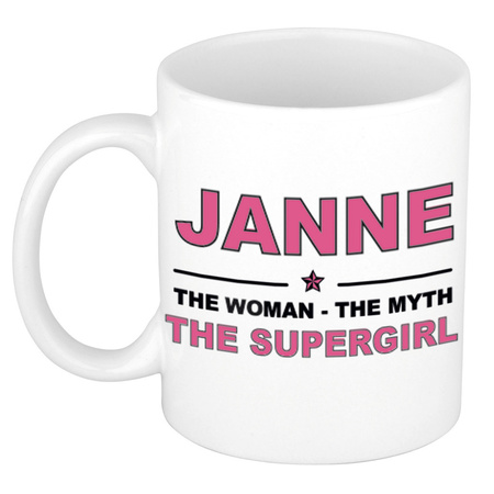 Janne The woman, The myth the supergirl collega kado mokken/bekers 300 ml