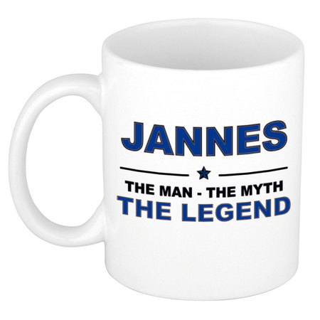 Jannes The man, The myth the legend collega kado mokken/bekers 300 ml