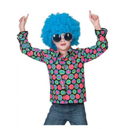 Overhemd met 70s disco print voor kinderen