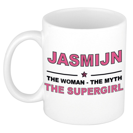Jasmijn The woman, The myth the supergirl name mug 300 ml
