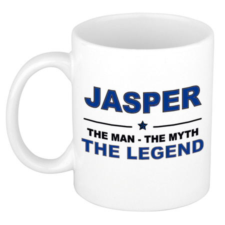 Jasper The man, The myth the legend collega kado mokken/bekers 300 ml
