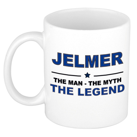 Jelmer The man, The myth the legend collega kado mokken/bekers 300 ml