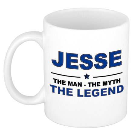 Jesse The man, The myth the legend collega kado mokken/bekers 300 ml