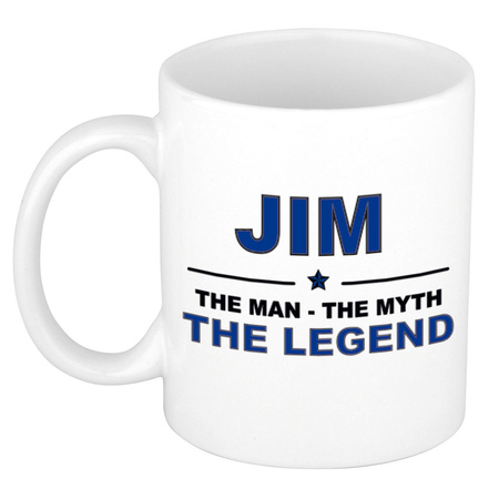 Jim The man, The myth the legend collega kado mokken/bekers 300 ml