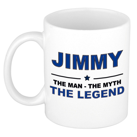 Jimmy The man, The myth the legend collega kado mokken/bekers 300 ml
