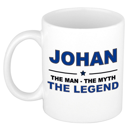 Johan The man, The myth the legend collega kado mokken/bekers 300 ml