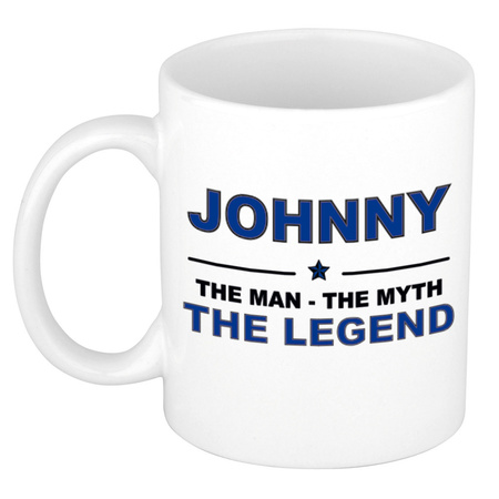 Johnny The man, The myth the legend collega kado mokken/bekers 300 ml