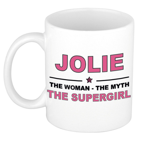 Jolie The woman, The myth the supergirl collega kado mokken/bekers 300 ml