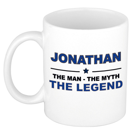 Jonathan The man, The myth the legend collega kado mokken/bekers 300 ml