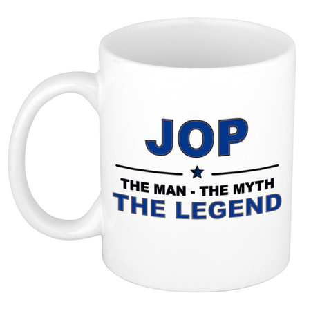 Jop The man, The myth the legend collega kado mokken/bekers 300 ml