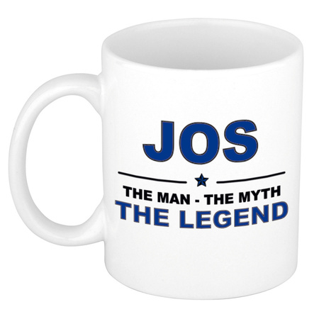 Jos The man, The myth the legend collega kado mokken/bekers 300 ml