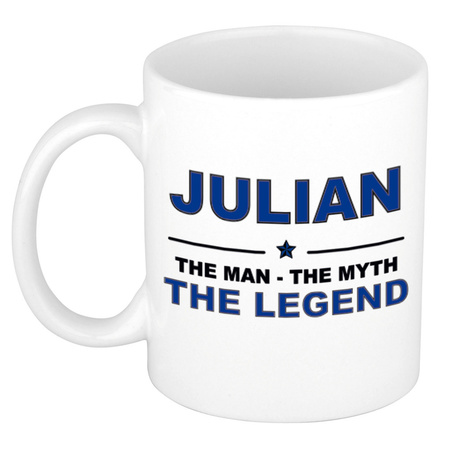 Julian The man, The myth the legend collega kado mokken/bekers 300 ml