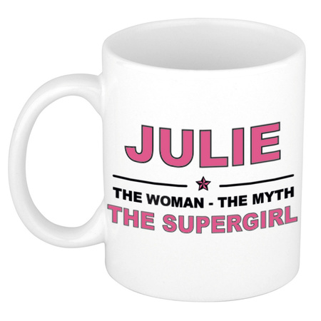Julie The woman, The myth the supergirl collega kado mokken/bekers 300 ml