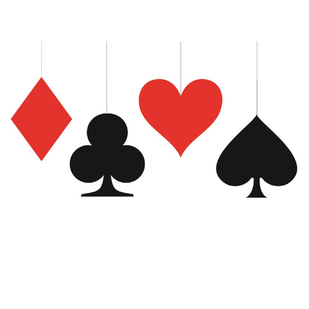 Kaartspel/casino speelkaarten decoratie hangers