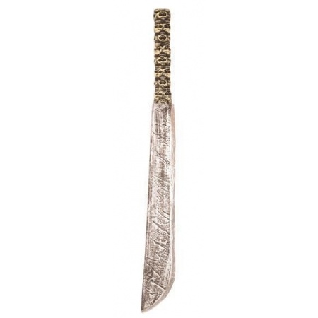 Machete sword with skulls 75cm
