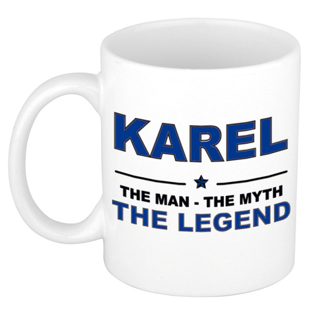 Karel The man, The myth the legend collega kado mokken/bekers 300 ml
