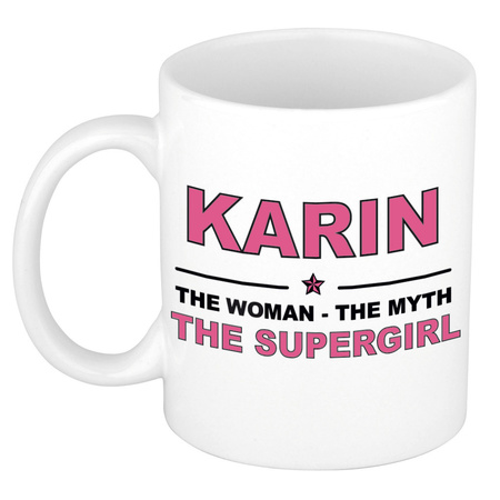 Karin The woman, The myth the supergirl collega kado mokken/bekers 300 ml