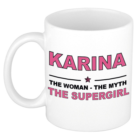 Karina The woman, The myth the supergirl collega kado mokken/bekers 300 ml
