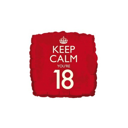 Keep calm youre 18 balloon